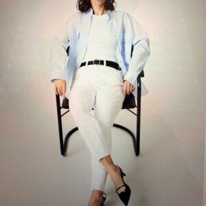 Mavi- New York Straight Leg White Jeans.  Worn Once.